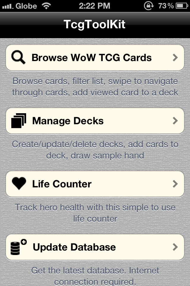 Screenshot TcgToolKit – WoW edition – FREE Screenshot TcgToolKit – WoW edition – FREE